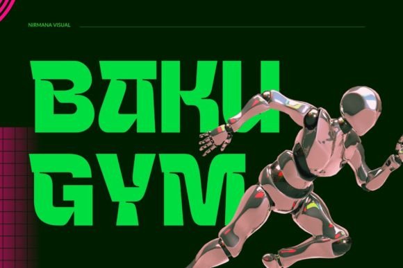 Baku Gym: A Futuristic Display Font for Polished Branding