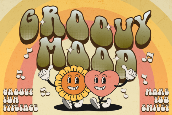 Groovy Mood: A Playful Retro Display Font for Digital Brands