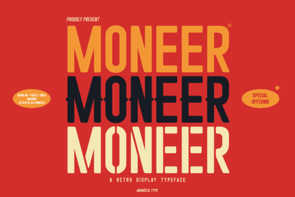 Moneer: A Retro Display Typeface That Elevates Digital Headlines