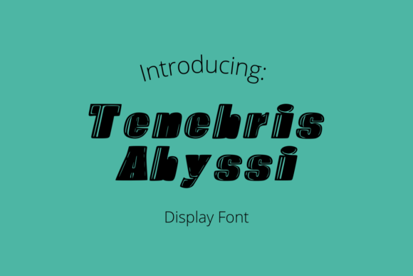 Tenebrys Abyssi: A Bold Display Font That Anchors Your Handmade Brand