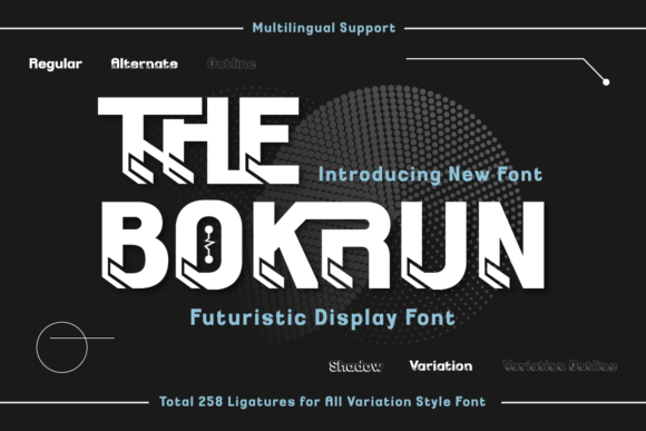 The Bokrun: A Futuristic Display Font That Elevates Real Small Business Branding
