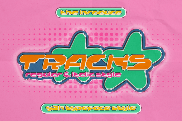 Tracks Display Font for Handmade Creators